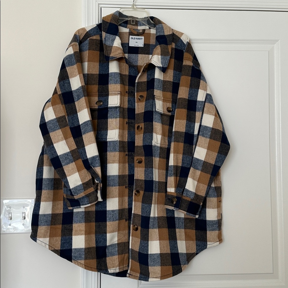 NWOT Old Navy Checkered Shacket